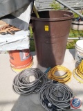 Hercules Hoses, Electrical Cords, Trash Can, (2) Buckets, Mystery Package