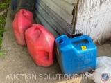 (2) Gas Cans and Kerosene Can