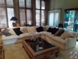 Three Piece Allen Furniture L Shaped Couch {{THROW PILLOWS ARE NOT INCLUDED!}} 106'' x 86'' x 40'' x