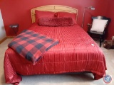Full Size Bed Including: Headboard, Frame, Mattress, Box Spring and Pillows and Bedding {{NO BRAND