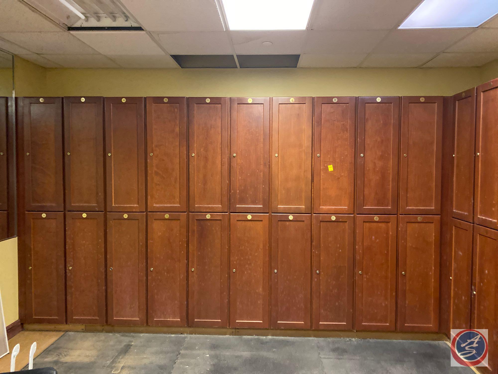 Classic QA Wood Lockers Measuring 175'' X 21.5'' Proxibid