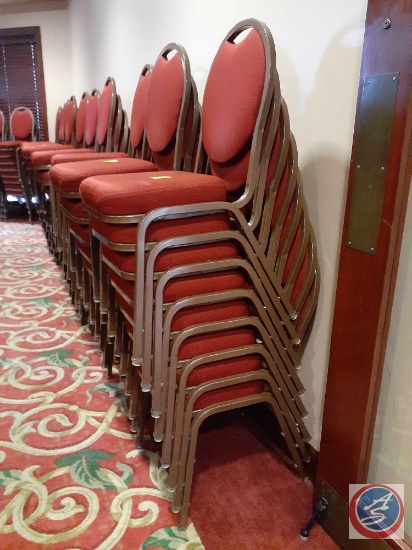 {{8X$Bid}} Falcon Polyurethane Foam Dining Chairs with Handle Backs 34" Tall (8)