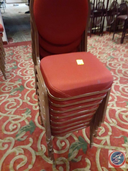 {{8X$Bid}} Falcon Polyurethane Foam Dining Chairs 34" Tall (8)