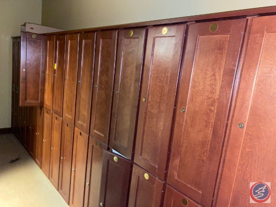 Section of Classic QA Lockers Measuring 203 1/2'' x 21 3/4'' x 76''
