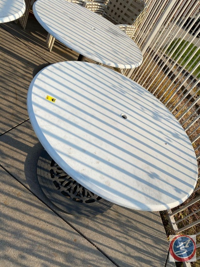 {{2X$BID}} Umbrella Patio Pedestal Tables
