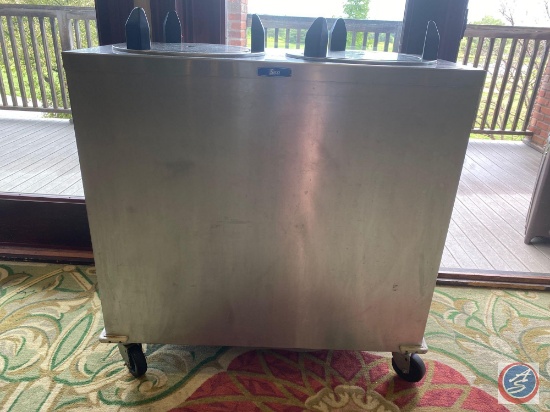Spring-Pak by Seco Two Section Dish Dispenser, Heated Dish, and Mobile Dish Cart model No. P8120ME2H