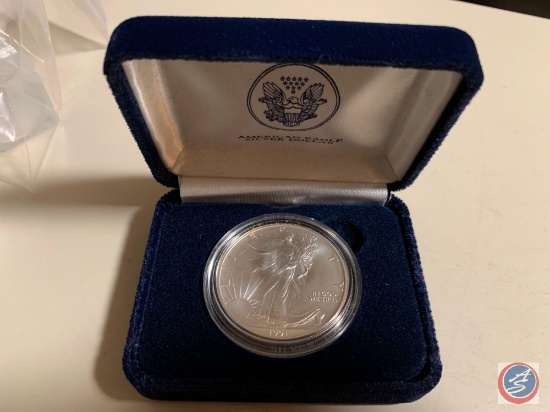 Silver Dollar American Eagle 1991 1 oz fine silver