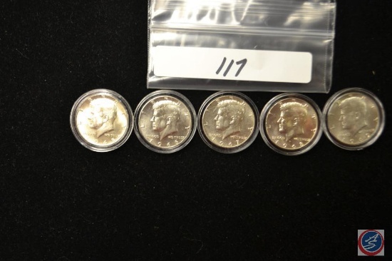 50 cents Silver Kennedy 1965-66-67-68-69 (5) coins