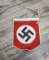 German World War II Political Swastika Officers Desk Banner Flag. Measures 6 1/8