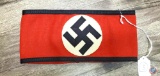 German WWII Waffen SS Shultz Staffel Swastika Overcoat Arm Band. Measures 9 7/8
