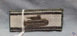 German World War II Army Heer Silver Tank Destruction Armored Sleeve Strip. The dimensions are 3