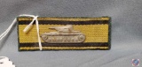 German World War II Army Heer Gold Tank Destruction Armored Sleeve Strip. The dimensions are 3 1/2