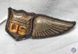 US World War I Aero Junior Aviator Dallas Half Wing. Measures 2 3/8