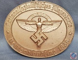 German WWII NSFK 1938 Flieger Korps Table Medallion. Measures 3 3/4