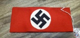 German WWII SA Sturm Abteilung Brown Shirts Swastika Arm Band. Measures 9 3/4