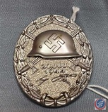 German WWII Black Adolf Hitler July 20, 1944 Wound Badge. Measures 1 3/8