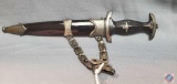 German World War II Waffen SS Miniature Officers Dagger with Chain. Measures 7 1/4