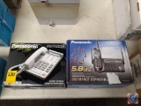 (2) Panasonic Telephones, One Corded, one Cordless.