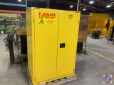 Global Industries Model BS-90. 90 gallon flammables storage cabinet. 43 x 34 x 66 inches.