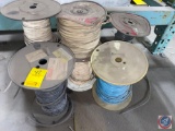 (8) Partial spools of copper wire and cord