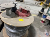 250 ft spool of Carol 8/4 SO cord and 3 partial spools of 16 ga. wire