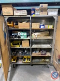 Cabinet on Casters including contents. Shim Stock, Tool steel, assorted shims and hardware.