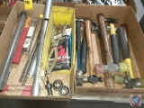 Assorted Hammers and tools.