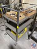 3 shelf rolling cart, contents not included