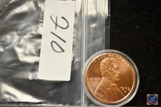 1909 S Golden State Mint Oversized penny .999 Fine Copper V.D.B.