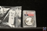 2018-W PCGS First Day of Issue Silver Eagle Trump Edition