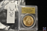 1867-S PCGS slabbed and Graded PCGS MS64 20A Spiked Shield S.S. Africa Gold Coin $20.00