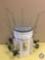 Homemade Ice Fishing Bucket w/Rod Holders (contents included), Ice Fishing Rod and Reels, Bobbers,