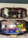 Plano removable single tray w/contents included - Lures of various types, Hooks, Weights, and Floats