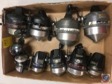 (10) Zebco Pro Staff fishing reels - Models 888, 20/10, and more (used)