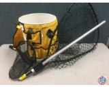 Fish Landing Net (medium), Frabill bucket organizer w/bucket