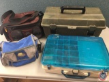 Fishing tackle storage bags and boxes various styles and sizes