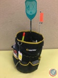 Raptor Bucket Caddy (Contents Included) Hooks, Line, Fish Lures, Leaders, Multi Tools and More