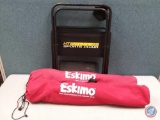 Two Eskimo high performance fishing gear folding chairs and 1HT sports chair