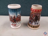 2007 Budweiser winters home and 1993 Budweiser holiday stone collection hometown Holiday
