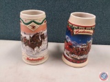 2003 old town Holiday and 1996 American Homestead holidays stein