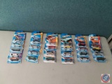 Assorted hot wheels in blister packs