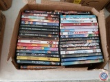 Approximately 34 DVDs