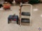 Cosco Step Stool, Sit n' Stand Tool Box and Stool Model No. 12201, Craftsman Auto Creeper, and Bolt