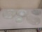 Pressed Glass Deviled Egg Tray, Pressed Glass 4-Part Server with Bowl, (2) Clear Pressed Glass