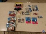 (3) Genuine Leather Nascar Wallets, Key Chains, Nascar Racing Refrigerator Magnets and More