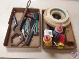 Corner Clamps, Marking Chalk, Oil Can, (2) Hacksaws and More