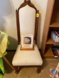 Vintage Short Stature Chair: Seat Measures 12'' High, Book Titled When I Am An Old Woman I Shall