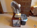 Tozaj Oscillating Fan, Electric Infrared Fireplace Model No. FH-1500-WR and Fellows Paper Shredder