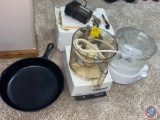 10 3/4'' Cast Iron Skillet, Black and Decker Handy Steamer, CuisinArt Food Processor and More