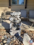 Outdoor Resin/Fiberglass Cascading Rock Garden Water Fountain